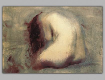 Ulricke Leaning Left, Gum Dichromate, 1998